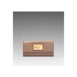 MARC JACOBS Wallet Purse DARK Brown Classic Q Trifold Wallet